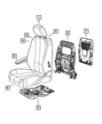 Genuine Mopar Front Seat Cushion Cover 1RT881DVAA New. Price: $202.22.