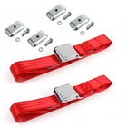 Ford Fairlane 1962 - 1965 Airplane 2PT Red Lap Bucket Seat Belt Kit W/ Bracketry New. Price: $99.50.