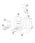 Genuine Mopar Front Seat Back Cover Left 6QU15LR5AA New. Price: $444.72.