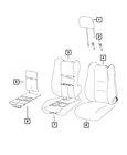 Genuine Mopar Front Seat Back Cover Right 6FY94LA8AA New. Price: $1131.23.