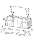 Genuine Mopar Rear Seat Back Cover 6NU18BD3AC New. Price: $244.26.