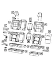 Genuine Mopar Rear Seat Cushion Cover 6RF07BD3AB New. Price: $366.39.