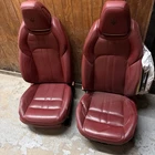 17-23 Maserati Ghibli Sport Front Seat Pair Leather With White Stitching Oem Red Used. Price: $450.00.