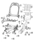 Genuine Mopar Front Seat Back Frame 68248240AC New. Price: $396.75.