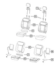 Genuine Mopar Seat Back Foam Left 68096259AA New. Price: $163.35.