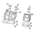 Genuine Mopar Rear Seat Back Cover 5NQ36DX9AB New. Price: $575.64.