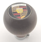 Vintage Porsche Shift Knob Walnut Wood Grain Red, Gold & Black Logo - Nice! Used. Price: $99.99.
