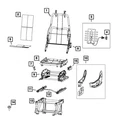 Genuine Mopar Front Seat Cushion Frame 68263798AA New. Price: $493.35.