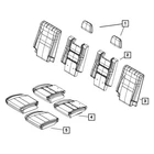 For Dodge Durango 2021-2022 7FP90DX9AA Rear Right Seat Back Cushion Cover New. Price: $207.06.