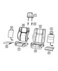 Genuine Mopar Front Seat Back Cover Left 6LH79DX9AA New. Price: $546.48.