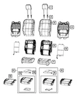 Genuine Mopar Front Seat Back Cover Right 7SZ72TX7AA New. Price: $307.48.