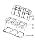 Genuine Mopar Rear Seat Back Cover 1UZ75DX9AA New. Price: $199.99.
