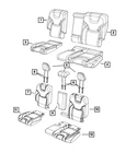 Genuine Mopar Rear Seat Back Cover 6QB33HL1AB New. Price: $317.24.