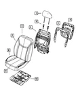 Genuine Mopar Front Seat Back Cover Right 1FK381D5AA New. Price: $28.35.