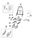 Genuine Mopar Front Seat Cushion Frame 68236744AA New. Price: $862.40.