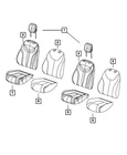 Genuine Mopar Front Seat Back Cover Left 5SH95LX3AA New. Price: $159.11.