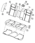 Genuine Mopar Rear Seat Back Cover 1HK471D5AA New. Price: $77.25.