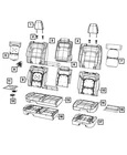 Genuine Mopar Rear Seat Back Cover 6RF00BD3AE New. Price: $330.33.