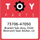 73706-47050 Toyota Bracket Sub-assy, Child Restraint Seat Anchor, Lh 7370647050, New. Price: $38.45.