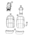 Genuine Mopar Front Seat Back Cover 7MJ91LXBAA New. Price: $182.25.