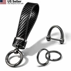 Turcee Leather Keychain - Carbon Fiber Interior Fob With F, Black New. Price: $9.66.