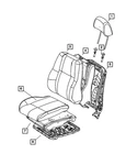 Genuine Mopar Front Seat Back Cover Left 1UP89BD3AB New. Price: $167.99.