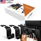 Amooca 4-PACK Car Headrest Hooks Vehicle Storage Organizer For Purses Black New. Price: $23.59.