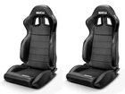 (pair) Sparco R100 Reclinable Racing Seat - Black Vinyl New. Price: $887.50.