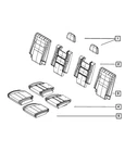 Genuine Mopar Rear Seat Back Cover Right 6QU24HL1AA New. Price: $168.74.