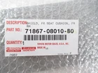 Genuine Oem Toyota 71867-08010-B0 Front Seat Frame Trim Panel 2011-2014 Sienna New. Price: $60.09.