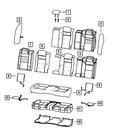 Genuine Mopar Rear Seat Back Cover 5YB81DW1AB New. Price: $350.12.