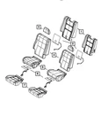 Genuine Mopar Rear Seat Back Cover Right 6QD40YSAAA New. Price: $236.33.